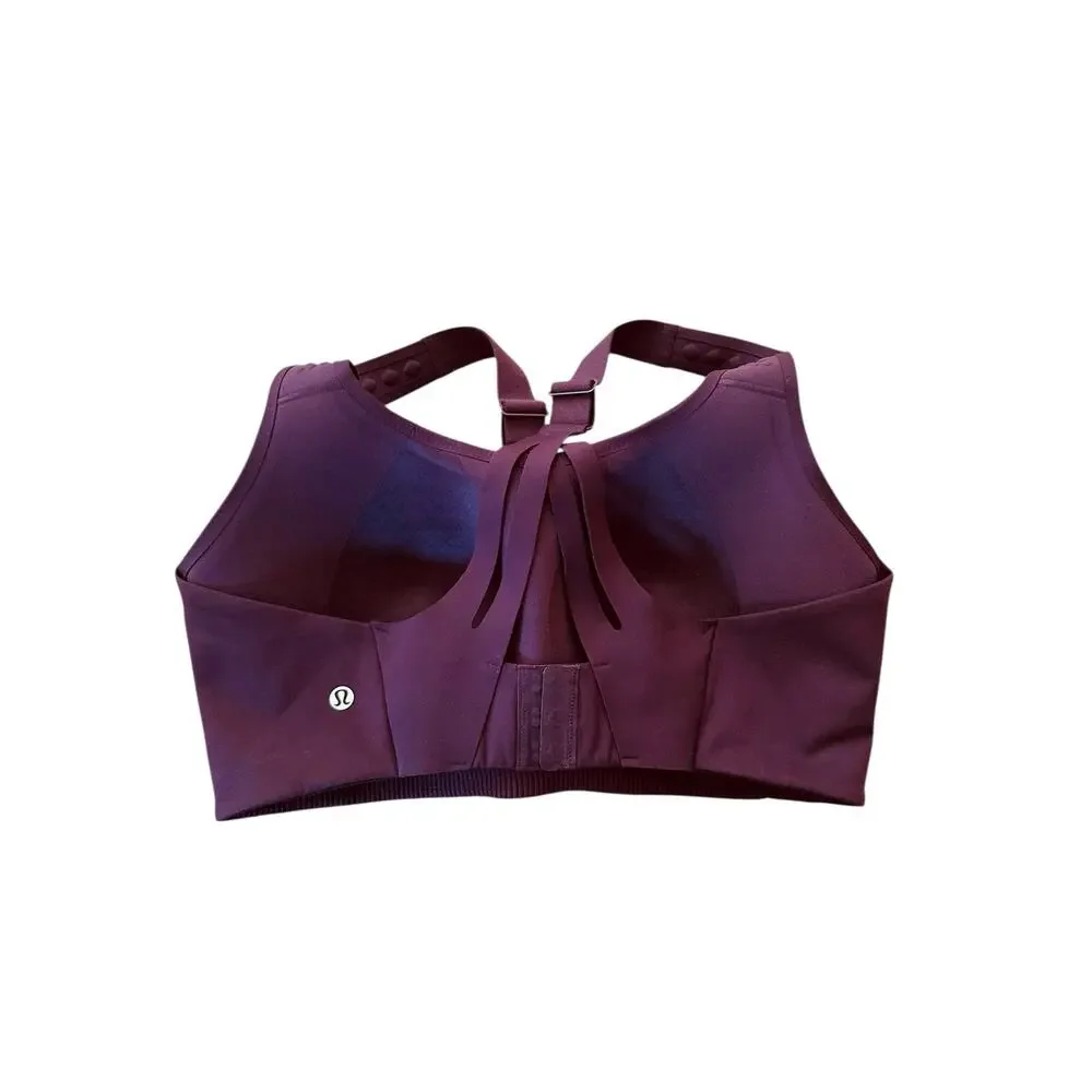NEW Lululemon AirSupport Bra High Support Cassis Burgundy Maroon Size 38DD